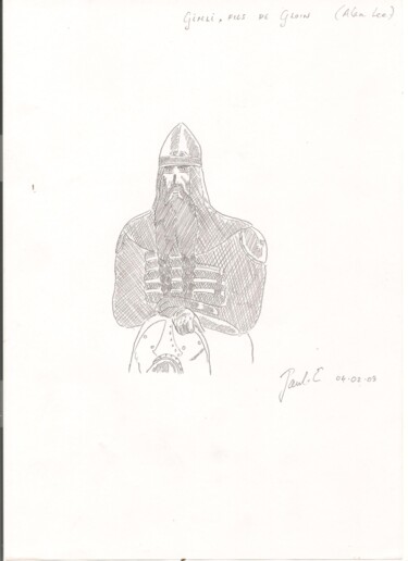 Drawing titled "Tolkien 1" by Paul-Éric Langevin, Original Artwork, Pencil