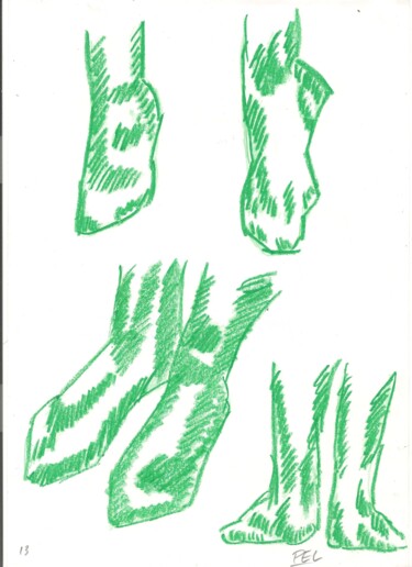 Dessin intitulée "Etude 2" par Paul-Éric Langevin, Œuvre d'art originale, Crayon