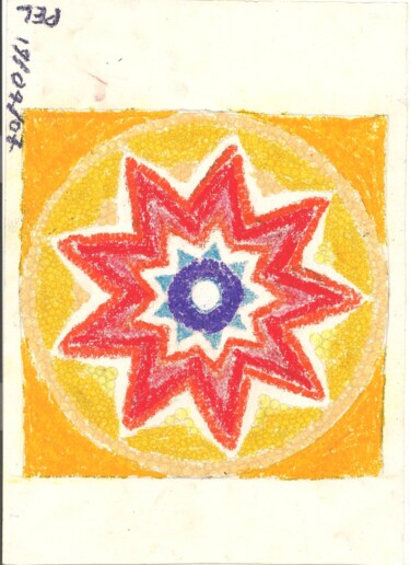 Drawing titled "Mandala 2" by Paul-Éric Langevin, Original Artwork, Pencil