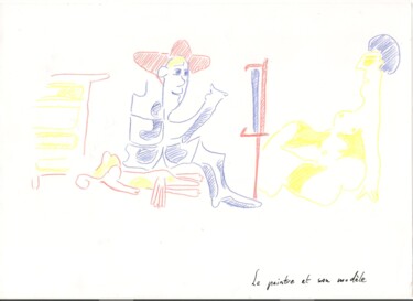 Desenho intitulada "Picasso 2" por Paul-Éric Langevin, Obras de arte originais, Lápis