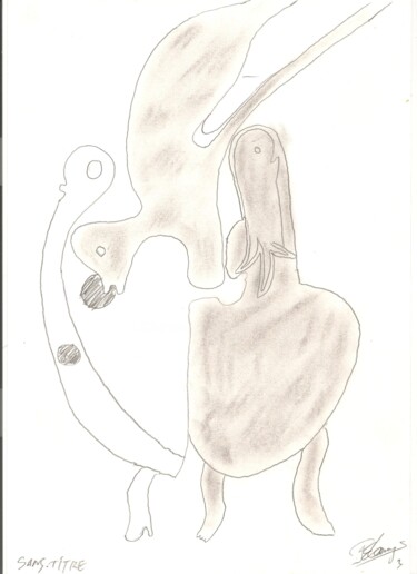 Tekening getiteld "Max Ernst 3" door Paul-Éric Langevin, Origineel Kunstwerk, Potlood