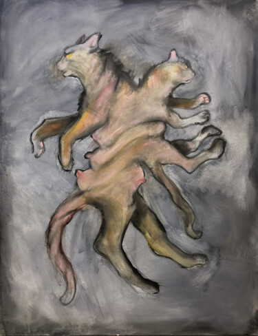 Картина под названием "Mère  et enfant" - Paul Grégoire, Подлинное произведение искусства, Масло
