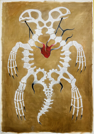 Peinture intitulée "Tortue siamoise" par Paul Grégoire, Œuvre d'art originale, Huile