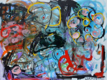 Картина под названием "Girl with Flowers" - Paul Hartel, Подлинное произведение искусства, Акрил Установлен на Деревянная ра…