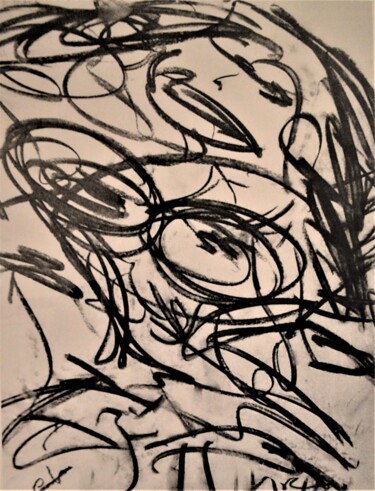 Рисунок под названием "Amy" - Paul Hartel, Подлинное произведение искусства, Древесный уголь