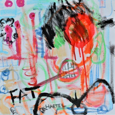 Ζωγραφική με τίτλο "Fat Bully" από Paul Hartel, Αυθεντικά έργα τέχνης, Ακρυλικό Τοποθετήθηκε στο Ξύλινο φορείο σκελετό