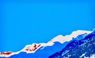 Druckgrafik mit dem Titel "Dolomites Engiadina…" von Paul Jaklin, Original-Kunstwerk, Analogdruck