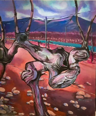 Peinture intitulée "Les Vignes" par Paul Jason Jumalon, Œuvre d'art originale, Acrylique