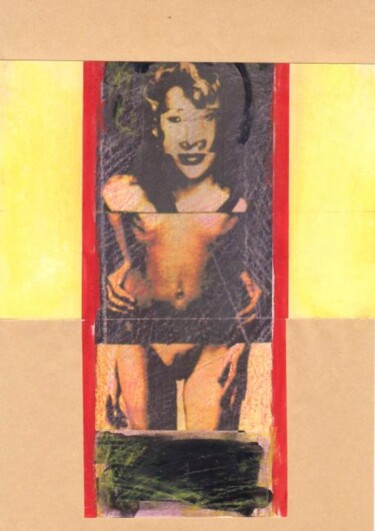 Peinture intitulée "Totem" par Paul Laurenzi, Œuvre d'art originale, Collages
