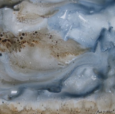 Peinture intitulée "Abstraction hiverna…" par Paul Loridant, Œuvre d'art originale, Aquarelle