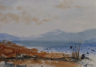 Painting titled "Ambiance Lémanique…" by Paul Loridant, Original Artwork, Watercolor