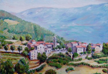 Malerei mit dem Titel "Village de Mela (Co…" von Paul-Louis Recco, Original-Kunstwerk, Öl