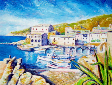 Peinture intitulée "Port de Centuri (Co…" par Paul-Louis Recco, Œuvre d'art originale, Huile