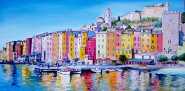 Peinture intitulée "Portovenere, Italie" par Paul-Louis Recco, Œuvre d'art originale, Huile