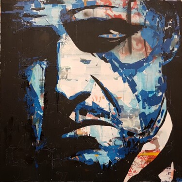 Painting titled "Marlon Brando - The…" by Paul Lovering, Original Artwork, Acrylic Mounted on Wood Stretcher frame