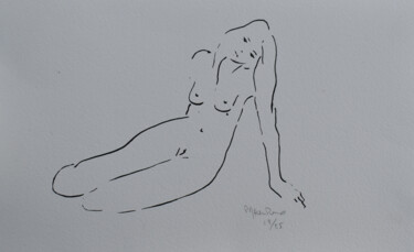 Drawing titled "Nu féminin n° 60" by Paul Maulpoix, Original Artwork, Screenprinting
