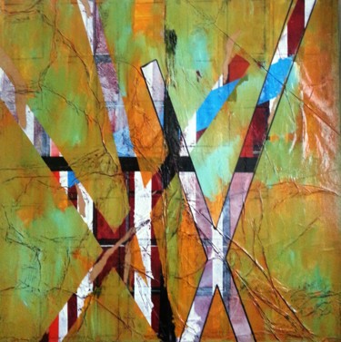 Peinture intitulée "mikado3" par Paul Maz, Œuvre d'art originale, Huile