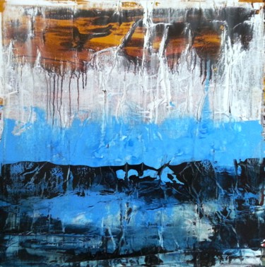 Картина под названием "blue light" - Paul Maz, Подлинное произведение искусства, Акрил