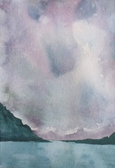 Картина под названием "Polynesian skies 5" - Paul Mckee, Подлинное произведение искусства, Акварель