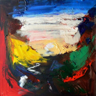 Peinture intitulée "combe-martin-sunset" par Paul Mckee, Œuvre d'art originale