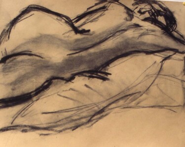 Peinture intitulée "reclining-nude" par Paul Mckee, Œuvre d'art originale