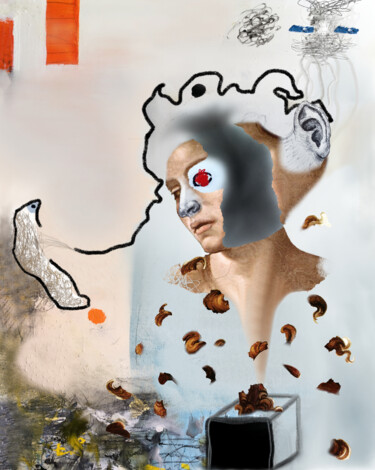 Arte digitale intitolato "ignudo and friend" da Paul Minotto, Opera d'arte originale, Pittura digitale