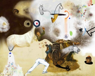 Arts numériques intitulée "Unfinished Race of…" par Paul Minotto, Œuvre d'art originale, Huile