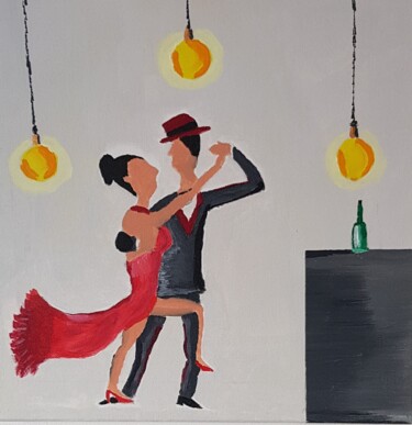 Painting titled "Spanish dancers" by Paul O'Neill, Original Artwork, Acrylic