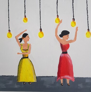 Peinture intitulée "Dancing in the light" par Paul O'Neill, Œuvre d'art originale, Acrylique