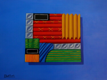 Malarstwo zatytułowany „Construction Abstra…” autorstwa Paul Rossi, Oryginalna praca, Olej
