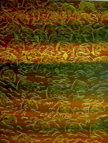 Peinture intitulée "LES ABYSSES 3" par Paul Sarrassat, Œuvre d'art originale, Huile