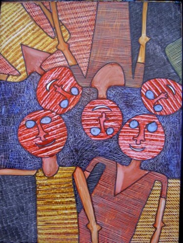Peinture intitulée "SANS TITRE" par Paul Sarrassat, Œuvre d'art originale, Huile