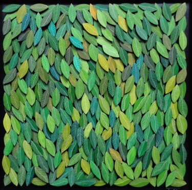 Peinture intitulée "feuilles.jpg" par Paul Sarrassat, Œuvre d'art originale