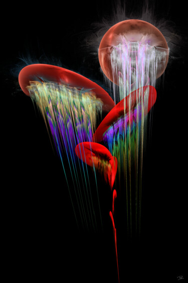 Arts numériques intitulée "Méduse" par Paul Schneider, Œuvre d'art originale, Travail numérique 2D