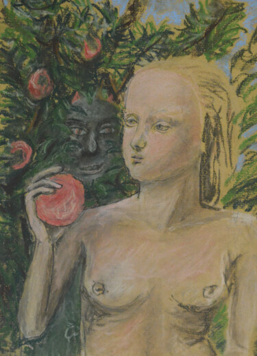Disegno intitolato "Eve 02" da Paul Scott, Opera d'arte originale, Pastello