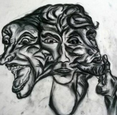 Pintura titulada "Personality" por Paul Selow, Obra de arte original, Grafito