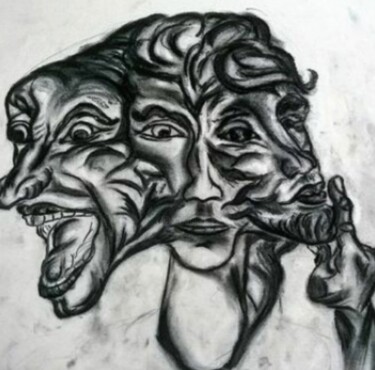 Peinture intitulée "Personality" par Paul Selow, Œuvre d'art originale, Graphite