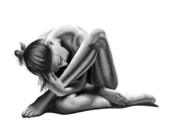 Dibujo titulada "Bodyscape #11" por Paul Stowe, Obra de arte original, Grafito