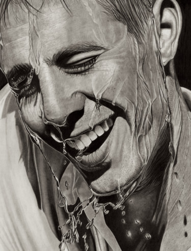 Disegno intitolato "Splash Happy 2" da Paul Stowe, Opera d'arte originale, Grafite