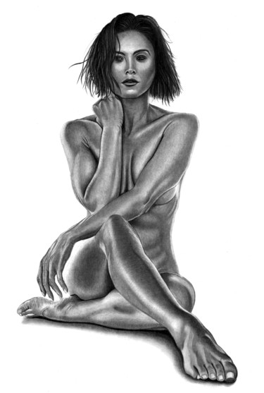 Drawing titled "Bodyscape #12" by Paul Stowe, Original Artwork, Graphite