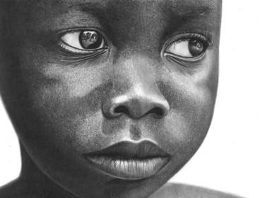 Drawing titled "Bright Eyes" by Paul Stowe, Original Artwork, Graphite