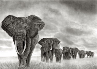 Drawing titled "The Journey Home" by Paul Stowe, Original Artwork, Graphite