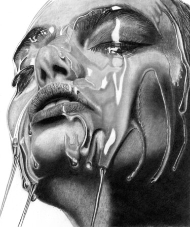 Dessin intitulée "Honey" par Paul Stowe, Œuvre d'art originale, Graphite