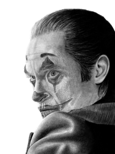 Drawing titled "Joker" by Paul Stowe, Original Artwork, Graphite