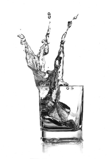 Dibujo titulada "Double Whiskey Spla…" por Paul Stowe, Obra de arte original, Grafito