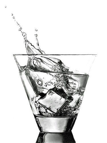 Рисунок под названием "Cosmopolitan Splash" - Paul Stowe, Подлинное произведение искусства, Графит