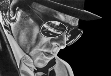 Drawing titled "Van Morrison" by Paul Stowe, Original Artwork, Graphite