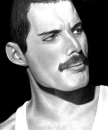 Dibujo titulada "Freddie #2" por Paul Stowe, Obra de arte original, Lápiz
