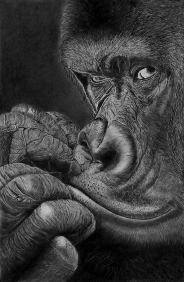 Drawing titled "Thinking of Fay!" by Paul Stowe, Original Artwork, Graphite