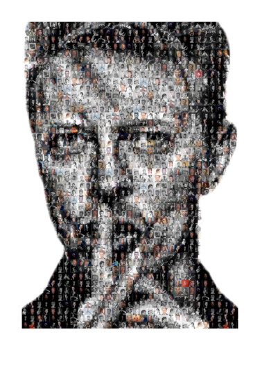 Arte digitale intitolato "Bowie Vs Bowie" da Paul Stowe, Opera d'arte originale, Fotomontaggio